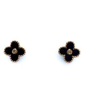 Elegant Black and Gold Earrings